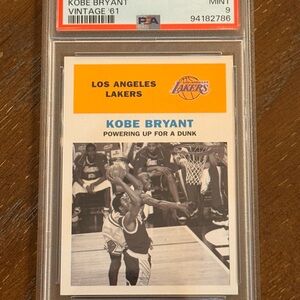 1998 Fleer Tradition Kobe Bryant Vintage ‘61 #1 PSA 9 LA Lakers